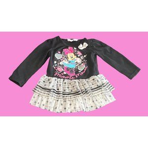 Disney Minnie Mouse Polka Dot Lace Tulle Top Size 3T